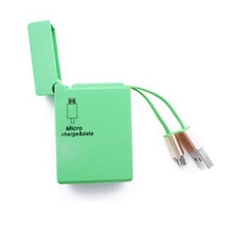 สาย Micro USB ความเร็วสูงสำหรับพกพา รุ่น Pocket (สีเขียว)