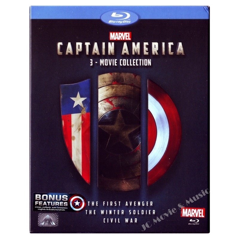 Captain America 3Movie Collection (SlipCover) Boxset [4Disc BluRay