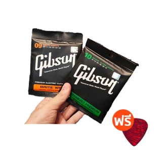 ครบชุด 6 เส้น  สายกีต้าร์โปร่ง สายกีต้าร์ไฟฟ้า และ สายกีต้าร์โปร่งไฟฟ้า Guitar Strings Gibson กิฟสัน กิ๊ฟสัน ฟรี ป๊ก