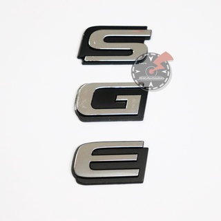 ภาพหน้าปกสินค้าโลโก้ S G E สีโครเมี่ยม ขนาด 2.5 x 4.5 cm. ติดท้าย สำหรับ TOYOTA VIOS / TOYOTA YARIS ที่เกี่ยวข้อง
