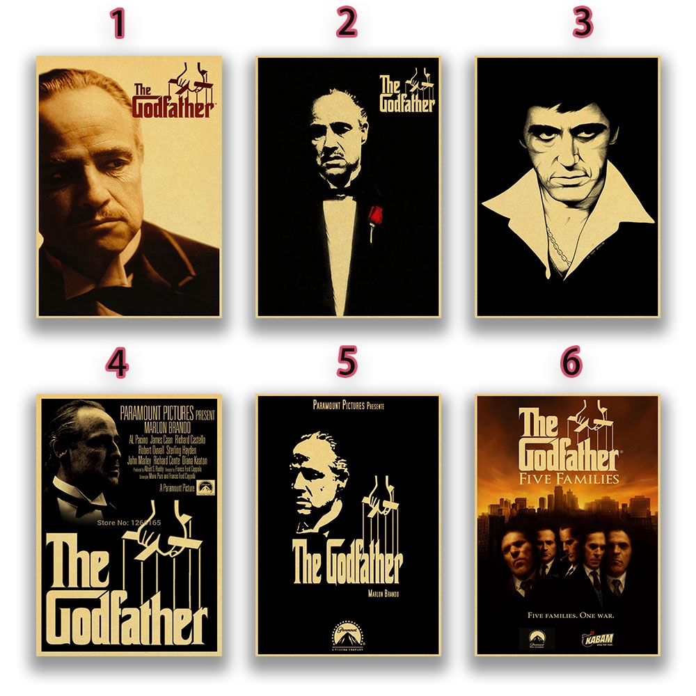 โปสเตอร์ตกแต่งผนังรูป-the-godfather-สไตล์วินเทจ