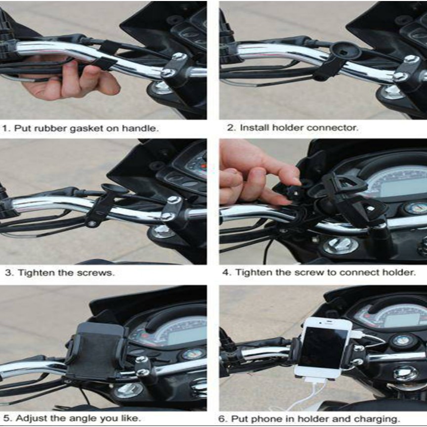 ที่จับมือถือ-และสายต่อชาร์ตแบต-สำหรับมอเตอร์ไซค์และจักรยานไฟฟ้า-usb-holder-charger-for-motorcycle-electric-bike
