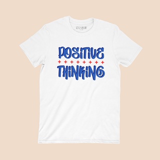 เสื้อยืด ลาย Positive Thinking คิดบวก คิดในแง่ดี เสื้อสกรีน คอกลม แขนสั้น bh