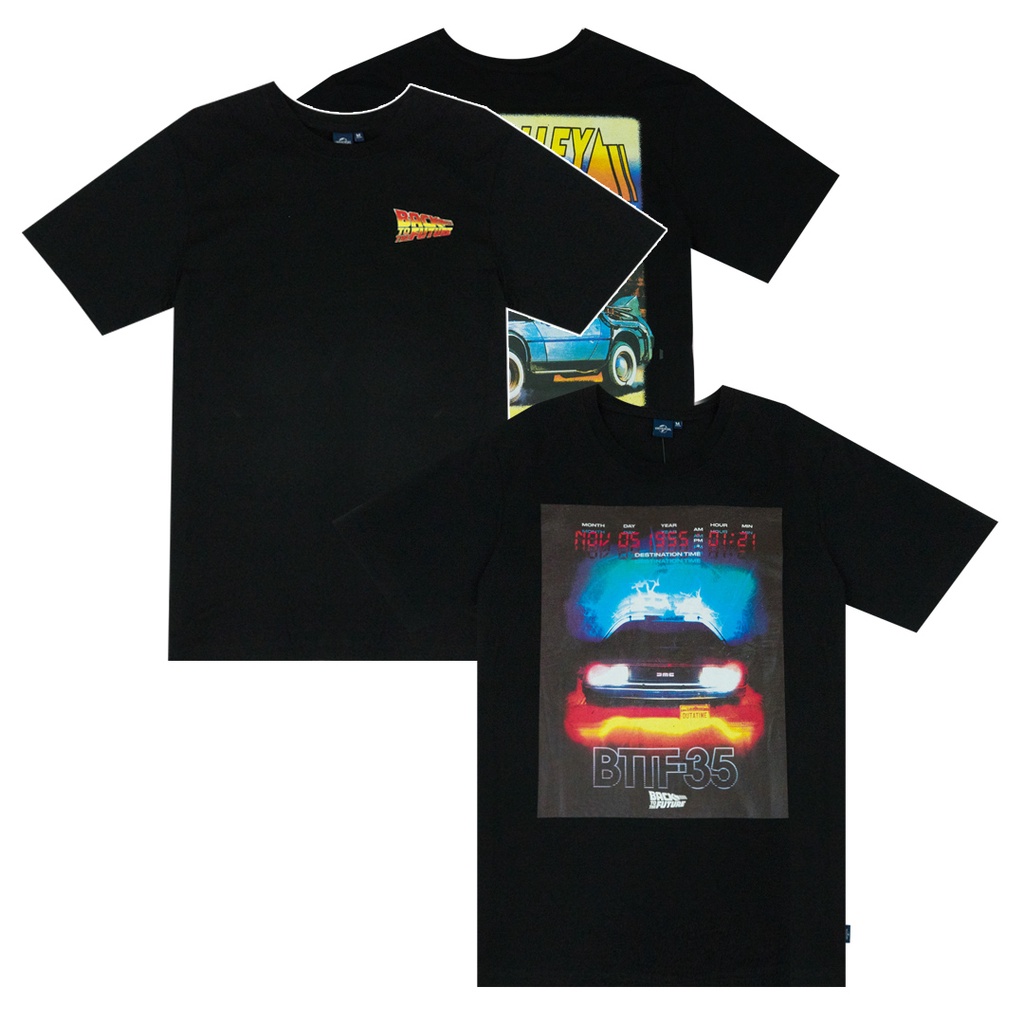 universal-studios-men-back-to-the-future-t-shirt-เสื้อยืดผู้ชายยูนิเวอร์แซล-สตูดิโอ-สินค้าลิขสิทธ์แท้100-characters-studio