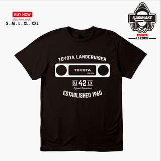 เสื้อยืด พิมพ์ลายรถยนต์ Toyota Land Cruiser Est 1960