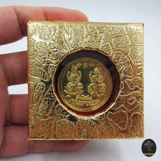 Ananta Ganesh ® เหรียญลักษมีคเณศ อินเดียแท้ (ผ่านพิธีแล้ว) พร้อมกล่อง เน้นเรียกทรัพย์ มีเสน่ห์ ขายของดี CB03 CB