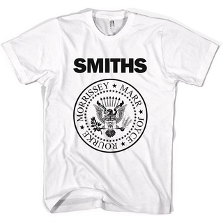 เสื้อยืดแขนสั้นลําลอง ผ้าฝ้ายแท้ พิมพ์ลาย Smiths Crest สําหรับผู้ชาย และผู้หญิง