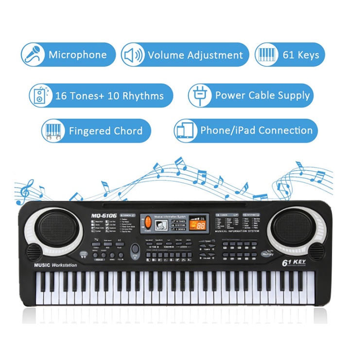 bansid-คีร์บอร์ด-61-คีย์-เครื่องดนตรี-เปียโนสำหรับเด็กเริ่มต้น-มัลติฟังก์ชั่น-ฟรีไมโครโฟน-piano-keyboard