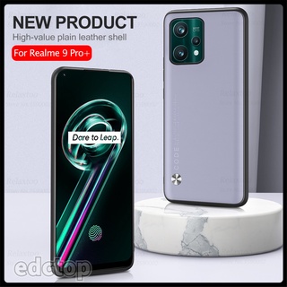 Realme 9 Pro Plus Case Plain Skin Leather Texture Cover Realem9 9Pro Realmy Realmi 9 Pro 5G Silicone Shockproof Coque