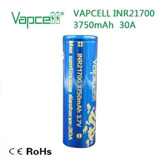 ถ่านชาร์จ Vapcell INR21700 3750mAh 30A ของแท้ 1 ก้อน