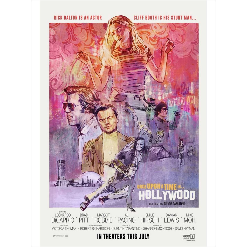 โปสเตอร์หนัง-once-upon-a-time-in-hollywood-กาลครั้งหนึ่งในฮอลลีวู้ด-โปสเตอร์-poster-รูปภาพ-ภาพติดผนัง-โปสเตอร์ภาพพิมพ์