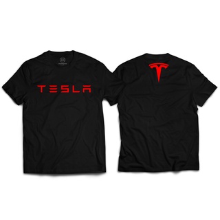 HH เสื้อซิ่ง TESLA งานสกรีนพรีเมี่ยม ใส่สบายไม่ร้อน เสื้อยืด เสื้อยืดผ้าฝ้าย