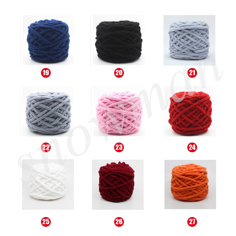 เส้นด้ายถัก-chenille-เส้นด้าย-chenille-เส้นด้ายถักผ้าขนหนูนำเข้า-1ply-สายน้ำแข็งถักไหมพรมหนา-100-กรัม