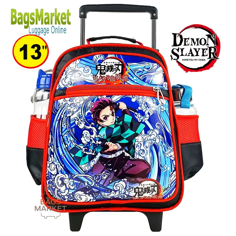 bagsmarket-kids-luggage-13-กระเป๋าเป้มีล้อลากสำหรับเด็ก-กระเป๋านักเรียน-ดาบพิฆาตอสูร-ทันจิโร่-tanjiro