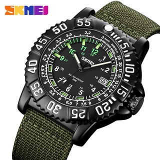 Skmei 9281 ใหม่ นาฬิกาข้อมือควอตซ์แฟชั่น สายไนล่อน กันน้ํา สไตล์ทหาร สําหรับผู้ชาย