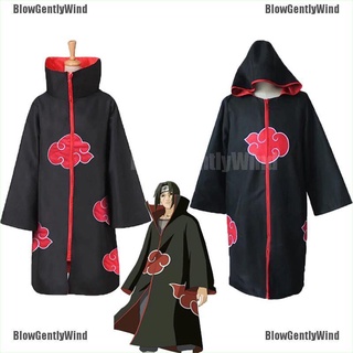 Blowgentlywind เสื้อคลุม Akatsuki สำหรับคอสเพลย์การ์ตูนอะนิเมะ