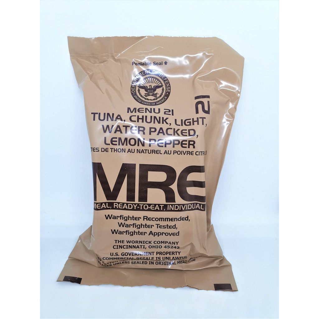 +พร้อมส่ง+ MRE USA Case B มีให้เลือก MENU 1324 อาหารฉุกเฉินทหารกองทัพสหรัฐอเมริกา Meal Ready to