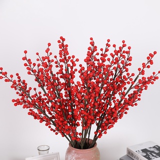 ดอกไม้ประดิษฐ์ สีแดง นําโชค ผลไม้นําโชค ดอกไม้กูโอ ดอกไม้ปลอม เครื่องประดับ สําหรับตกแต่งห้องนั่งเล่น