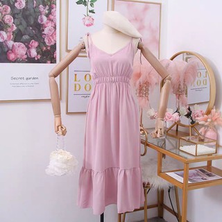 ⛲ เดรสสายเดี่ยวคอวี​จั๊มเอว👗 พร้อมส่ง​🔊