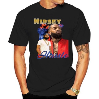 เสื้อยืด พิมพ์ลายกราฟฟิค Nipsey Hussle สไตล์ฮิปฮอป สีดํา สําหรับผู้ชาย