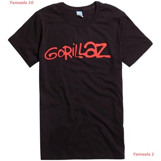 เสื้อยืดผ้าฝ้ายพิมพ์ลายขายดีHot Topic Gorillaz Logo T-Shirt กอริลลาซ ​วงร็อค Gorillaz เสื้อพิมพ์ลาย เสื้อยืดแนวสตรีท เสื