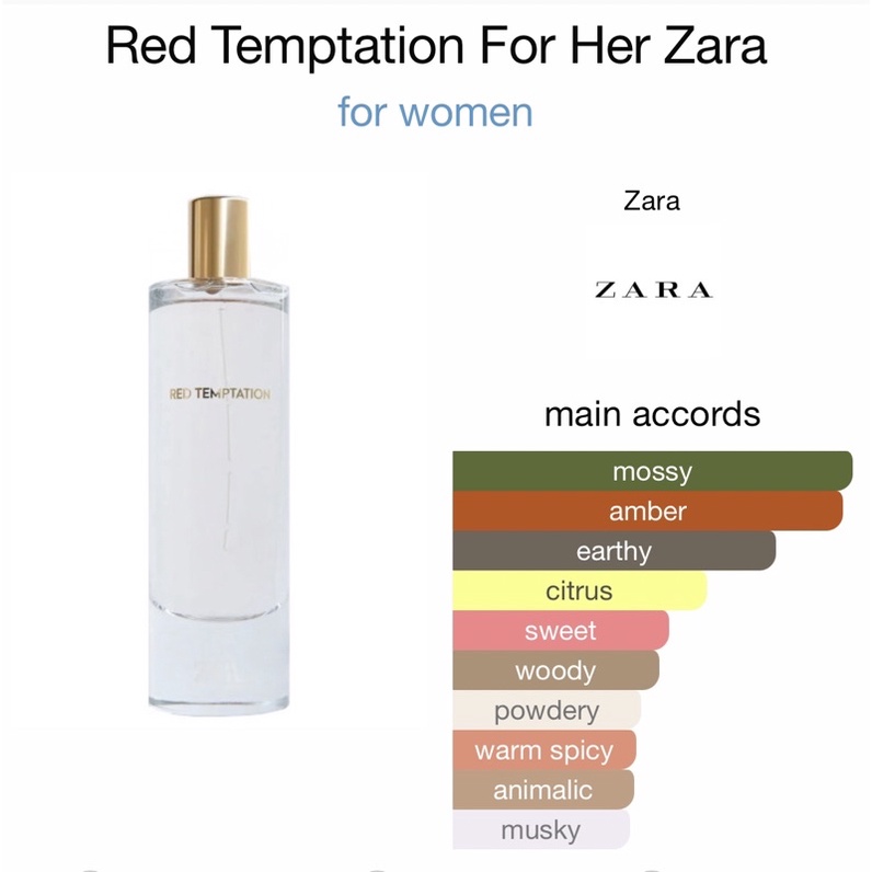 แท้ ช้อปไทย~ ️Zara Red Temptation EDP ️ กลิ่น Dupe MFK 540 แท้💯ป้ายไทย ...