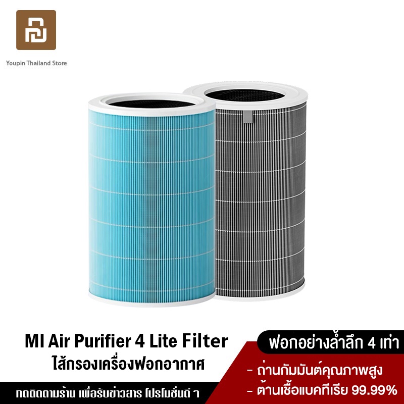 ภาพหน้าปกสินค้าXiaomi Mi Mijia Air Purifier Filter 4 Lite gray blue 4lite ไส้กรองอากาศ ไส้กรองเครื่องฟอกอากาศ สำหรับ