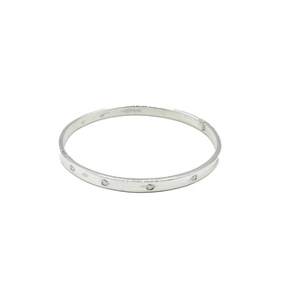 กำไลลายหัวน๊อต เนื้อเงินแท้ กำไลเงินแท้ 925: DSP 925 Sterling Silver Bangle [GSPC0088]