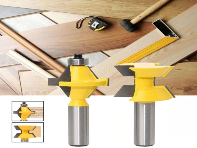 Crescent1 Surface Milling Cutter Lock Miter กาวข้อต่อ Router Bit Tenon ...