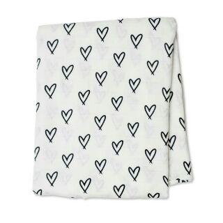 Lulujo ผ้าอ้อมมัสลินคอตตอน Bamboo Muslin Swaddle - Hearts