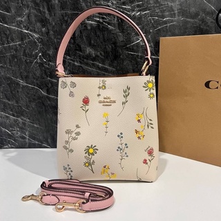 COACH C3598 SMALL TOWN BUCKET WITH SPACED WILDFLOWER PRINT