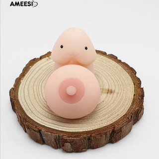 Ameesi ของเล่นบีบสกุชชี่ตุ๊กตา Mochi Boob