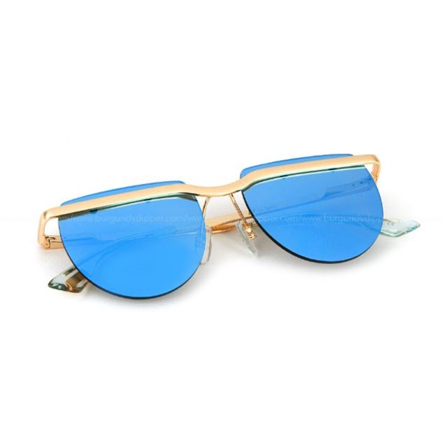 แว่นกันแดด-le-specs-รุ่น-mafia-moderne-brushed-gold-ice-blue-revo-mirror