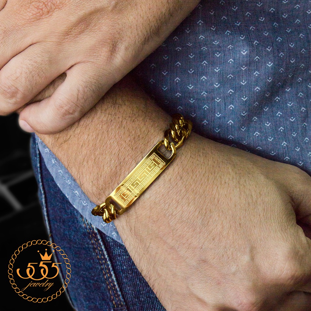 555jewelry-สร้อยข้อมือสแตนเลส-เลสข้อมือ-ลาย-greek-key-รุ่น-mnc-br480-สร้อยข้อมือผู้ชาย-สร้อยข้อมือแฟชั่น-br23