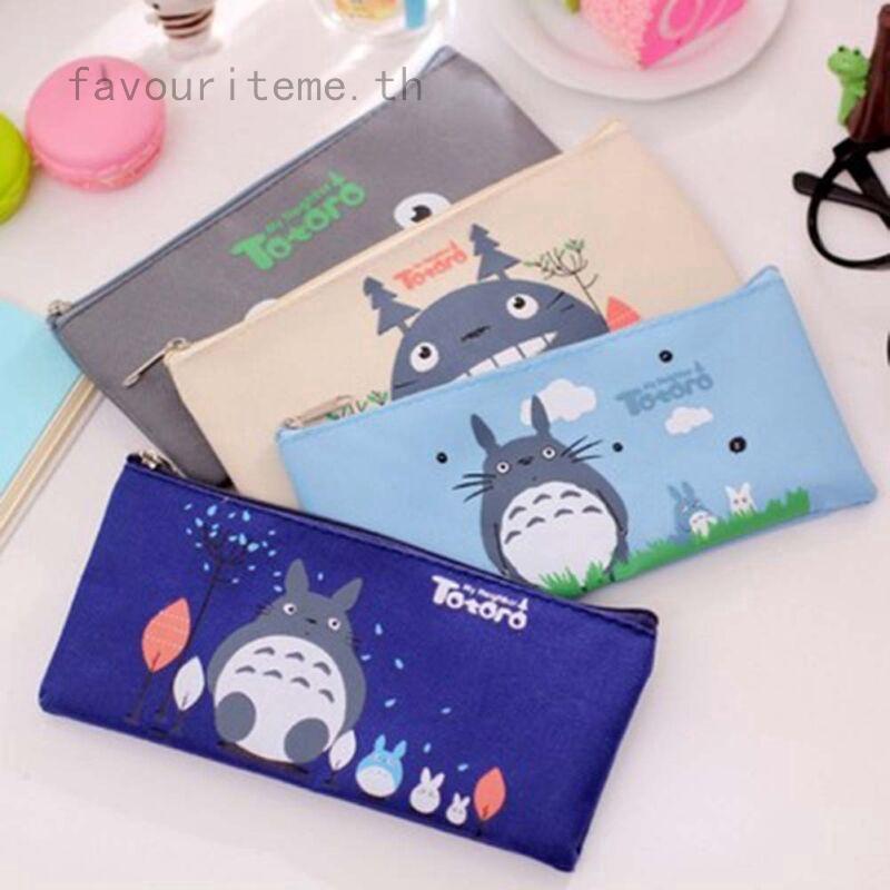 สินค้า กระเป๋าใส่ดินสอผ้าใบลายการ์ตูน Totoro 1 ชิ้น