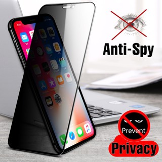 Antispy Tempered Glass For iPhone 11 Pro Max X XR XS Max 8 7 6 6s Plus iPhone11 11Pro 8Plus 7Plus 6Plus 6sPlus Full Cover Glue Private Antispy Tempered Glass Protective Film Anti Spy Peeping Privacy Screen Protector