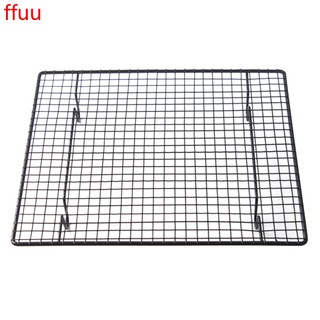 Carbon Steel Wire Grid Cool Rack BBQ Cake Cooling Shelf Nonstick Pie Bread Cake Baking Tray