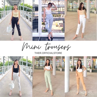 【TTร้านแฟชั่น】[clearance sale คุ้มมาก]Mini trousers กางเกงเอวสูง ขากระบอกเล็ก | ther.officialstore (เธอ ออฟฟิเชียลสโตร์)