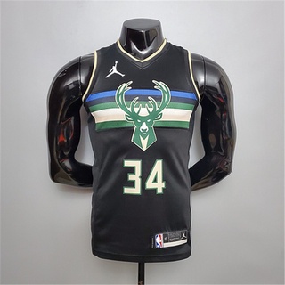 เสื้อกีฬาบาสเก็ตบอล ลายทีม Antetokounmpo #34 เสื้อยืดบาสเก็ตบอล No.34 Au Version