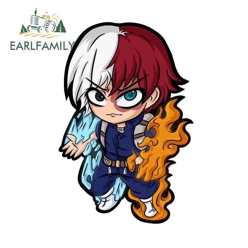 earlfamily-สติกเกอร์-ลายการ์ตูนอนิเมะ-todoroki-กันน้ํา-สําหรับติดตกแต่งรถยนต์-ตู้เย็น-13-ซม-x-8-7-ซม