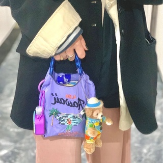 Ball&amp;Chain กระเป๋าถือ กระเป๋าช้อปปิ้ง ผ้าไนล่อน ปักลาย ขนาดเล็ก เป็นมิตรกับสิ่งแวดล้อม สไตล์ญี่ปุ่น สําหรับผู้หญิง