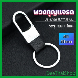 DeeThai พวงกุญแจรถ พวงกุญแจ พวงกุญแจโลหะ + หนัง รีโมท car keychain