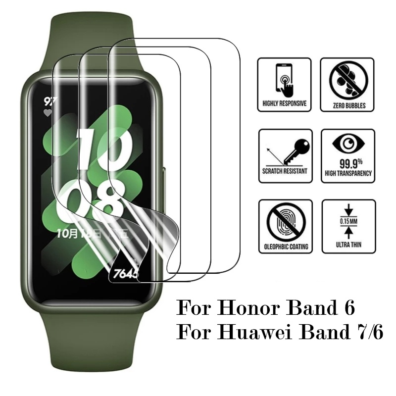 รูปภาพรายละเอียดของ ฟิล์มไฮโดรเจล TPU นิ่ม HD ใส ป้องกันหน้าจอ สําหรับ Huawei Band 6/7/Honor Band 6 Smart Watch