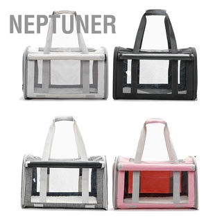 Neptuner กระเป๋าใส่สัตว์เลี้ยง เบาะนุ่ม ระบายอากาศ พับได้ แบบพกพา สําหรับเดินทางในรถยนต์