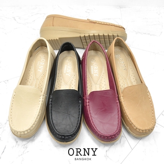สินค้า ❤️ 3237 ORNY(ออร์นี่) Bangkok ® รองเท้าส้นตึก พื้นยางแท้นิ่ม กันลื่น ทรงโลฟเฟอร์
