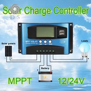 40 a - 100 a mppt แผงพลังงานแสงอาทิตย์ ควบคุมการเก็บประจุ 12v/24v