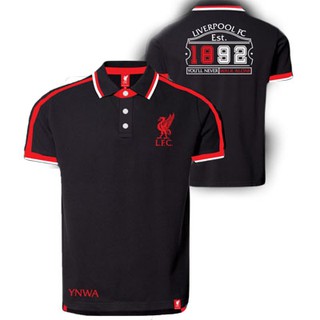 เช็คไซด์ก่อนสั่งซื้้อ !!!!!   เสื้อโปโลลิเวอร์พูล ลิขสิทธิ์แท้ LFC-PL-029BK   ราคา 650 บาท   (สีดำ)