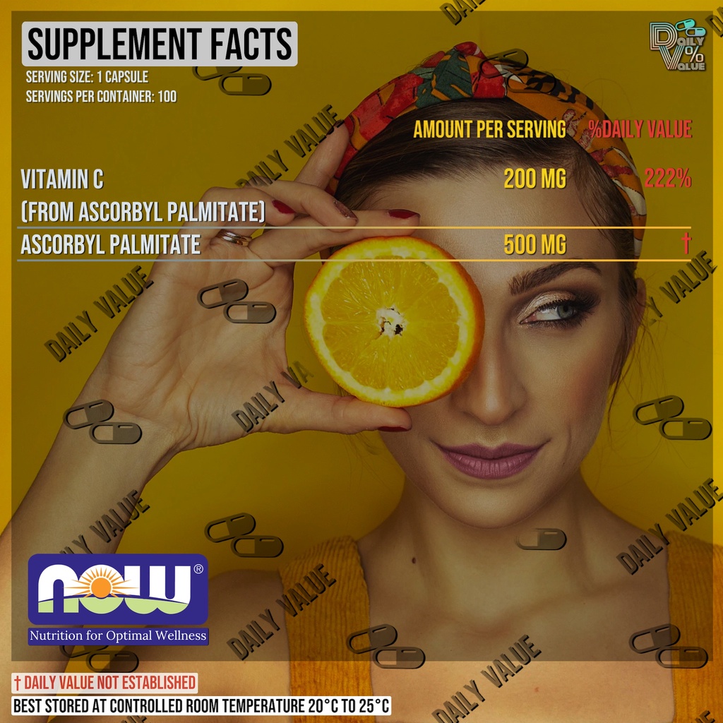 วิตามินซี-esterified-vitamin-c-ascorbyl-palmitate-100-capsules-by-now-foods