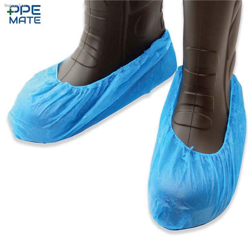 ppemate-cpe-shoe-cover-ถุงคลุมเท้าพลาสติก-กันฝุ่น-กันน้ำ-50-คู่