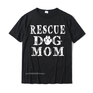เสื้อยืดผ้าฝ้ายพิมพ์ลายขายดี เสื้อยืด ผ้าฝ้าย ลาย Mama woman 39; s dog rescue สําหรับผู้ชาย ผู้หญิง